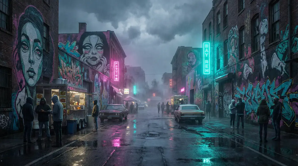 熟女五十 - 雨夜壁画街